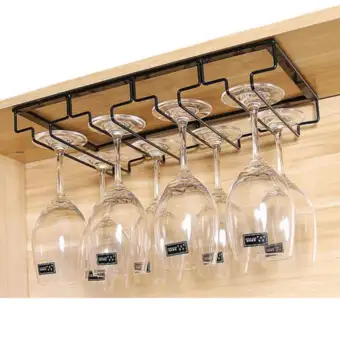 Dm Iron Wall Mount Wine Glass Hanging Holder Goblet Stemware