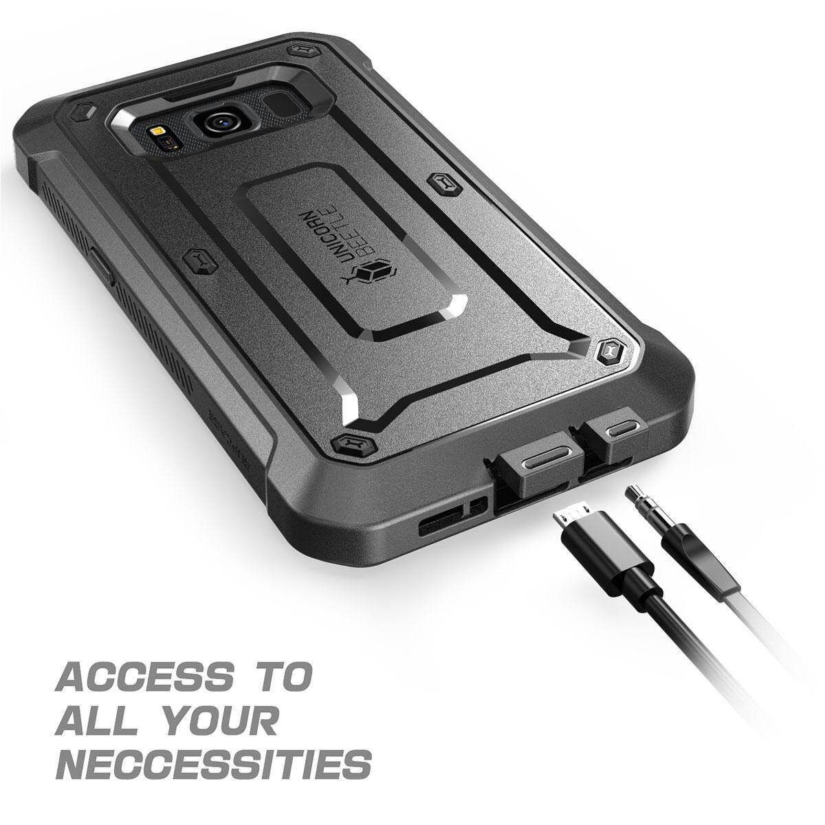 Ốp Cho Samsung Galaxy S8Active Vỏ Ốp Gồ Ghề Toàn Thân SUPCASE Với Bảo Vệ Màn Hình Và Bao Da Kẹp Thắt Lưng