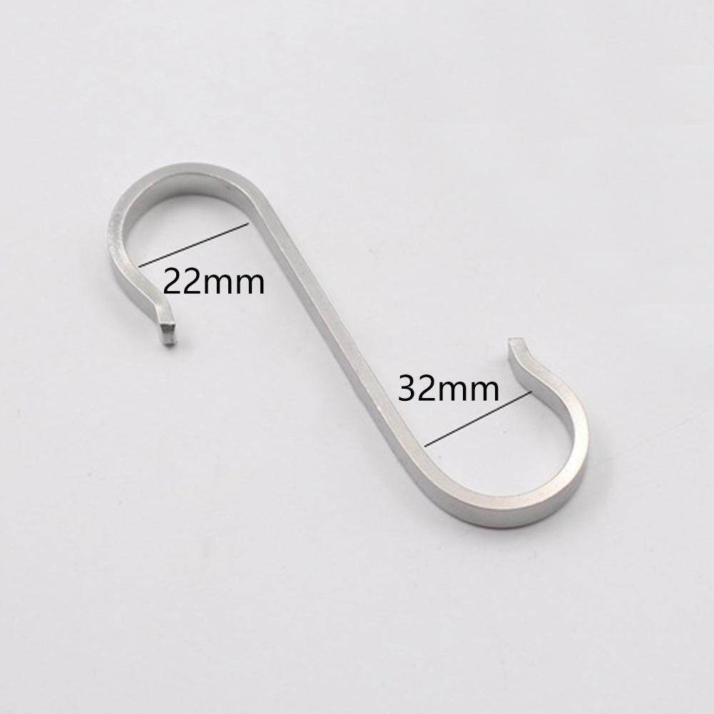 6 cái/bộ Đồ Dùng Tủ Quần Áo Inox Móc Treo Móc Treo Đồ Hình Chữ S Quần Áo