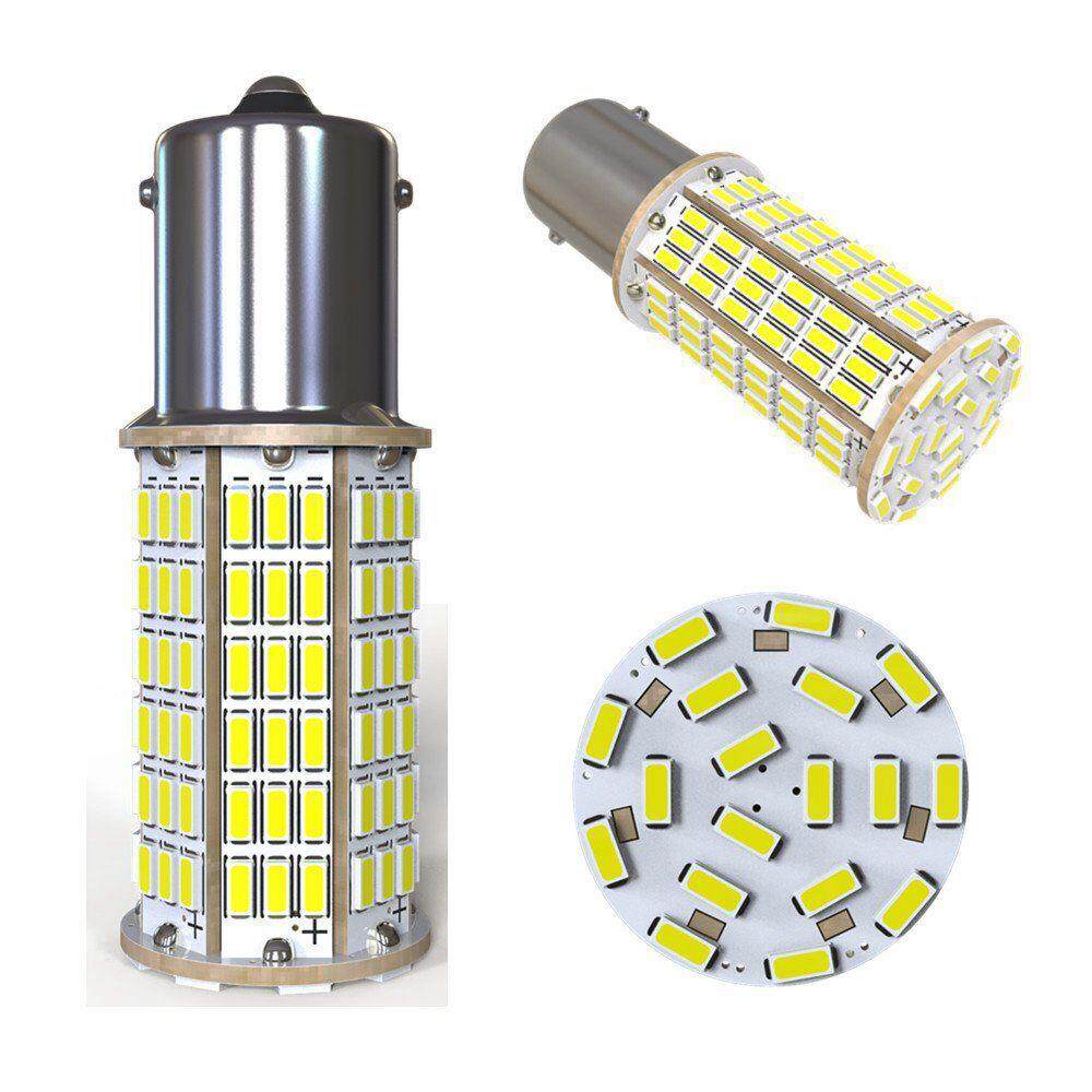 2 x Siêu Sáng 1156 3014 144SMD 1156 1141 1003 7506 Bóng ĐÈN LED Sử Dụng Cho Hỗ Đèn Xenon Trắng