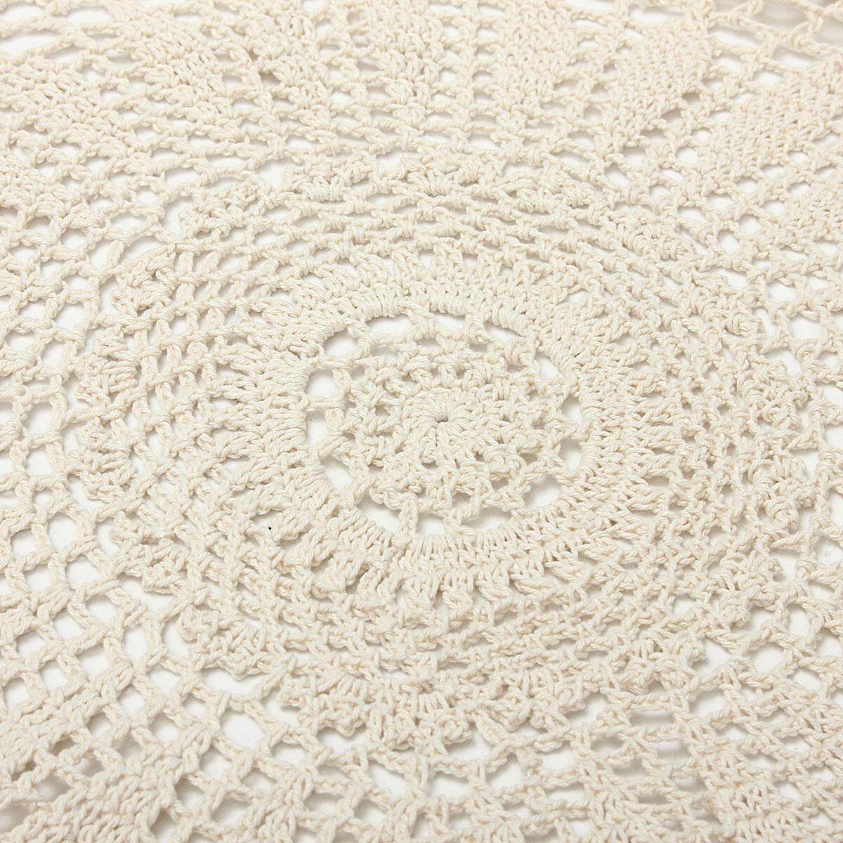 Áo croptop Phối Ren Doily Placemat Bàn Thảm Vải Sợi Bông Tròn 70 cm