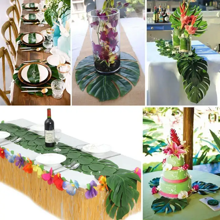 Fortunet 24 48 60 66 Artificial Palm Leaves Tropical Imitation