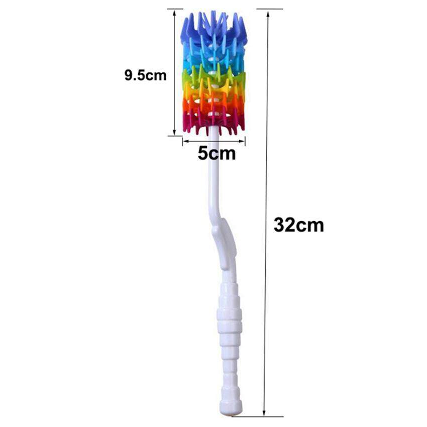 new silicone bottle brushes for cleaning the milk bottle nipple lollipop kids feeding nozzle spout tube cleaning brush