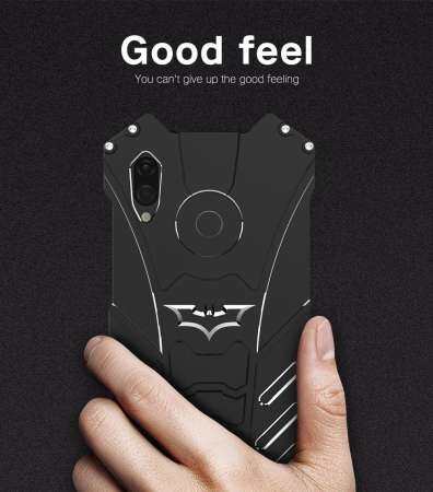 R-JUST เคสสำหรับหัวเหว่ย Nova 3i Batman โลหะเคสโทรศัพท์อลูมิเนียมป้องกันโทรศัพท์กันกระแทกเคสกันกระแทก
