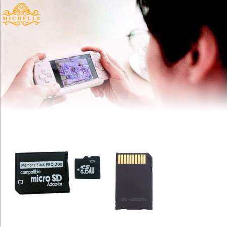 หน่วยความจำ Micro การ์ดความจำอะแดปเตอร์การ์ดเครื่องอ่านการ์ดสำหรับ PSP Series เกม