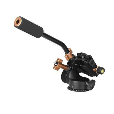 QINGZHUANGSHIDAI Q08S Aluminum 3-Way Fluid Head Rocker Arm Video Tripod Ball Head for DSLR Camera Tripod Monopod