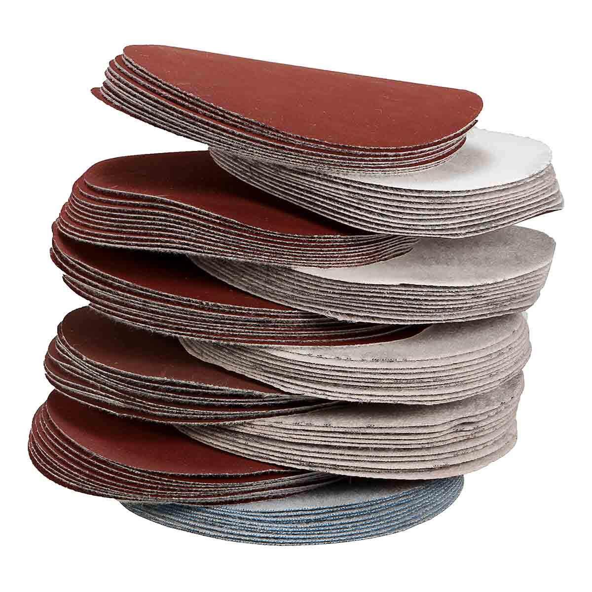 100pc 4/'/' inch 100mm Sander Sanding Disc Mix Polishing Pad Flocking Sandpaper