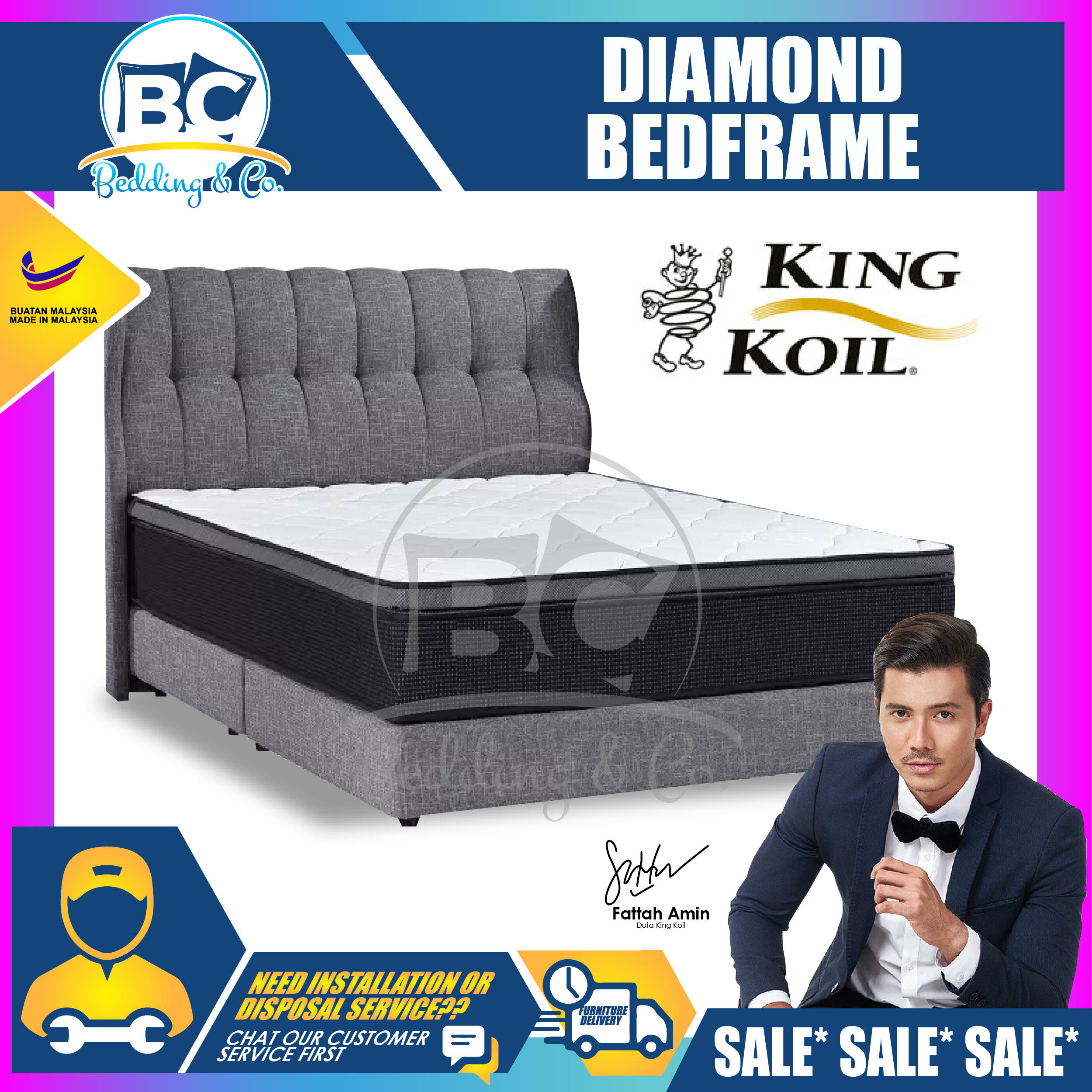 King Koil Prince Collection Diamond BEDFRAME BED / KATIL Fattah Amin