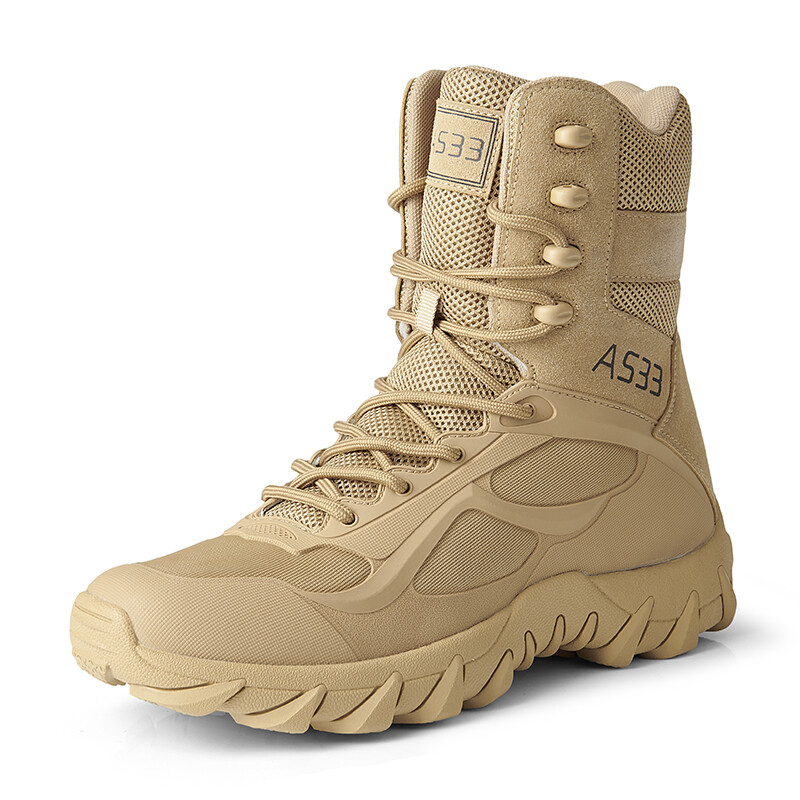 KHTIBPA Military Boots Men Waterproof Boots combat Black Boots Fashion Hiking Shoes Outdoor Sneakers Size 46