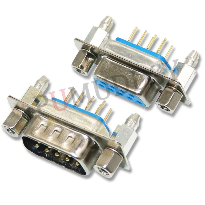 5pcs connector socket db9 db15 rs232 harpoon male/female with set screw post 3.08 bent three-row connector socket vga interface