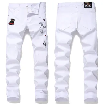 white skinny pants mens