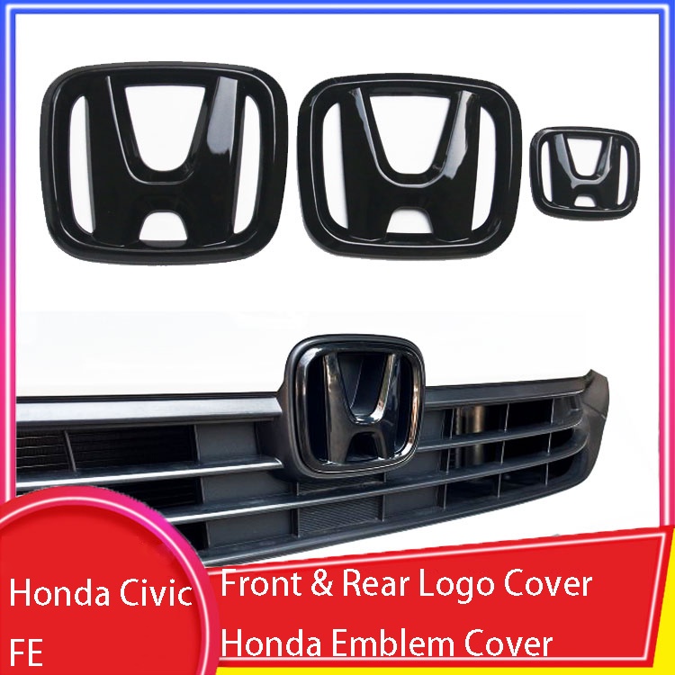 Laifu honda civic fe 2022 front & rear logo cover honda emblem cover honda civic accessories