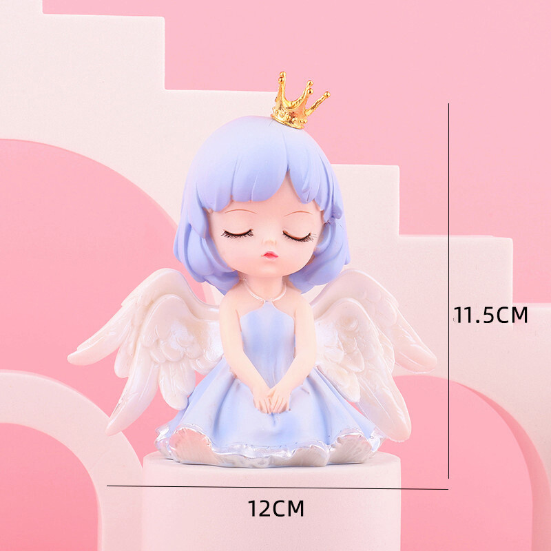 IQANGEL Cake Ornament Resin Car Ornament Hand-made Gift INS Style Cute Desktop Birthday Gift