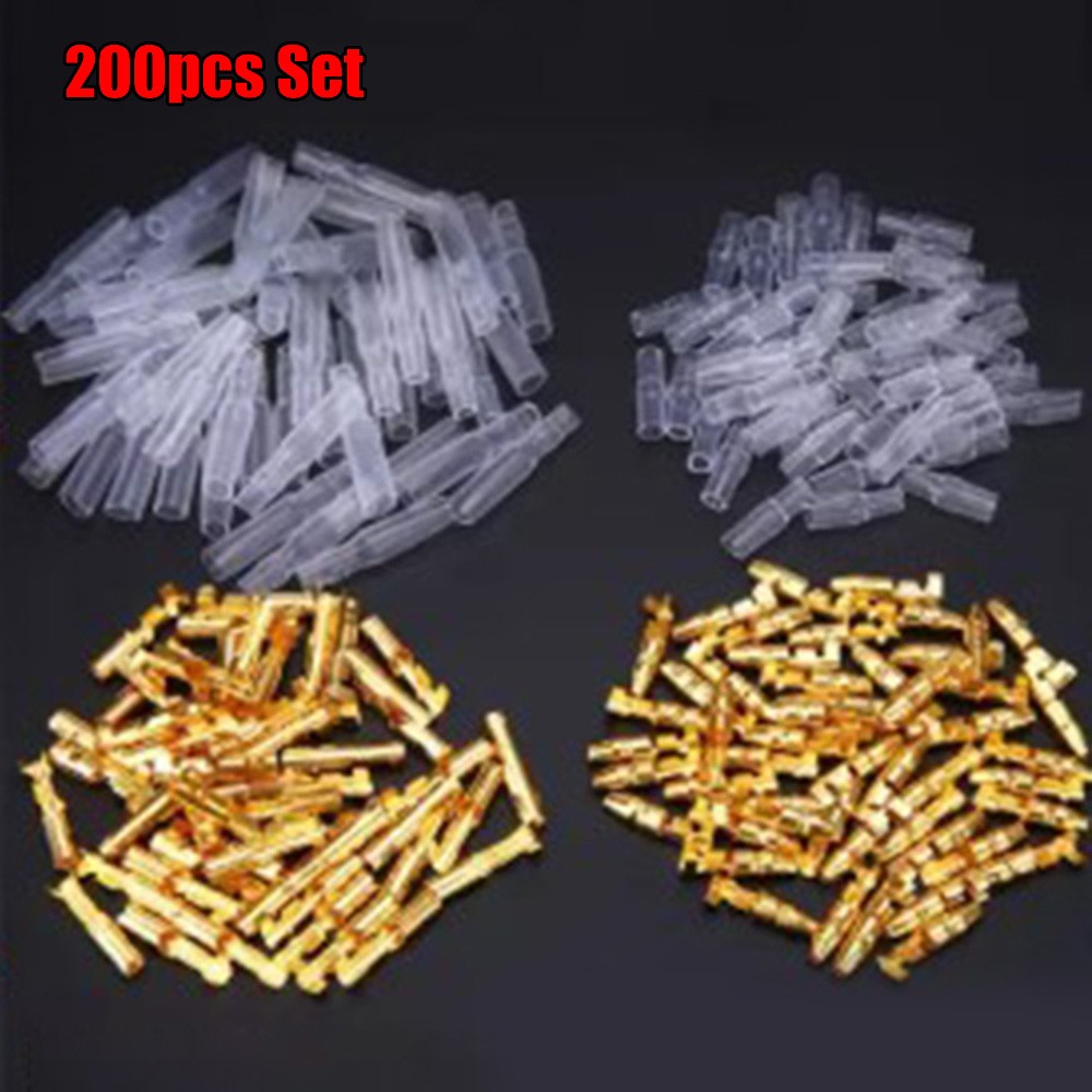 200pcs 3.9mm Male Female Electric Cable Wire Connector Socket Classic Terminal