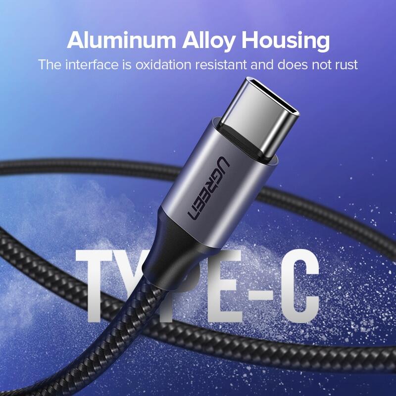 USB to Type c Ugreen 3A USB Type C Cable For Xiaomi Poco X3 Pro Samsung S21 S20 Quick Charge 3.0 USB C Cable Fast Charging Data Phone Charger