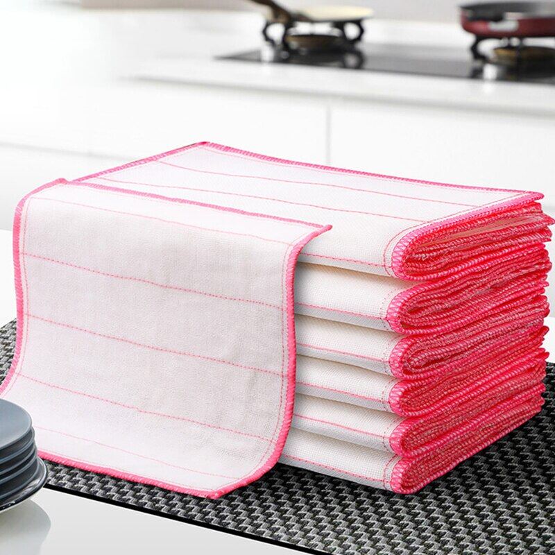 8 Layer Kitchen Towel Microfiber Kitchen Cleaning ClothAbsorbent Thick Scrubbing Pad Daily Use Kitchen Towel