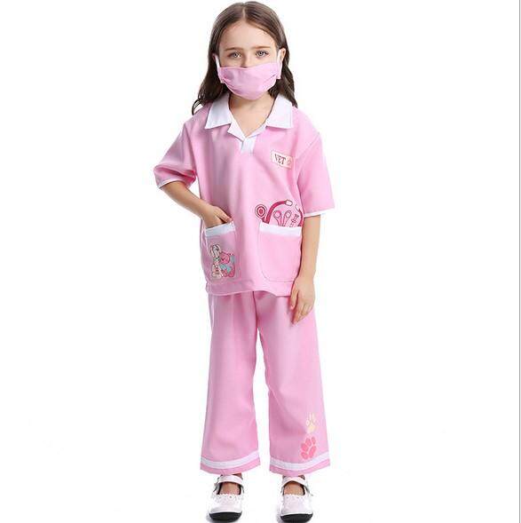 Kids Career Costumes professional Veterinarian clothing Nurse Doctor costumes