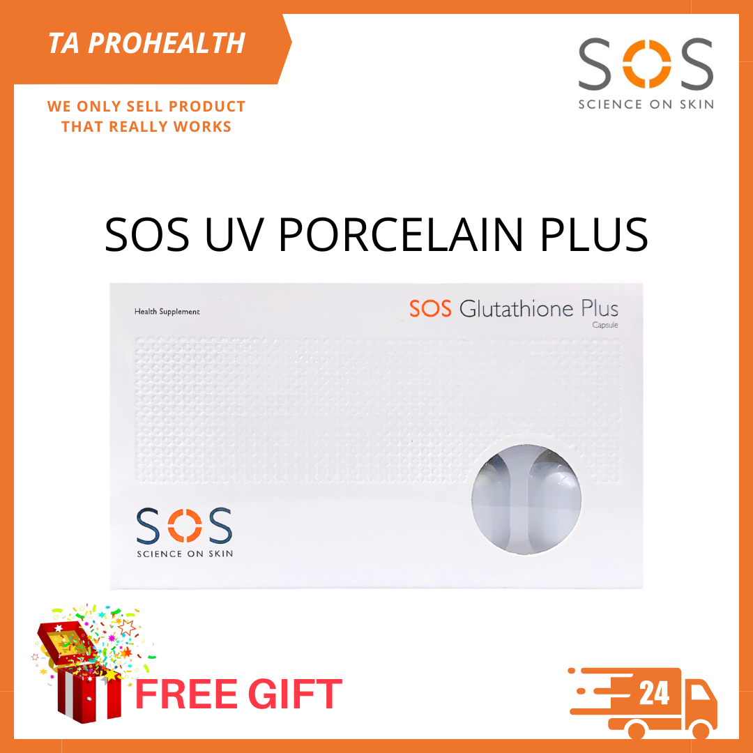 sos glutathione plus SOS UV Porcelain Plus Whitening Glutathione Collagen ( 30 Capsules )
