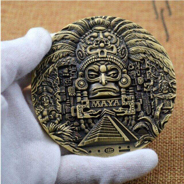 Mayan AZTEC CALENDAR souvenirs predict commemorative coins art ...