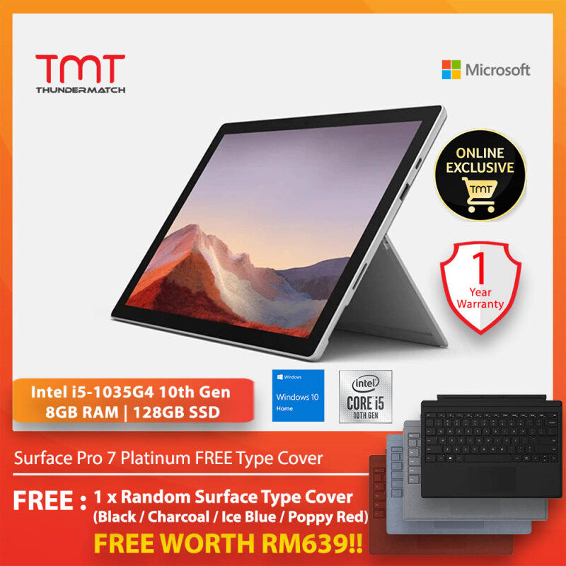 Microsoft Surface Pro 7 Platinum Intel Core I5 1035g4 8gb Ram 128gb Ssd 12 3 Touch W10