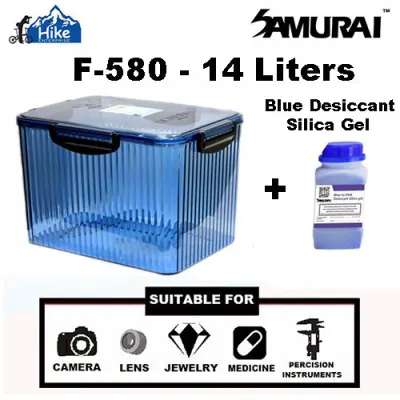 Samurai F-580 14 Liters Dry Box With Blue Desiccant Silica Gel (No Electric Needed)