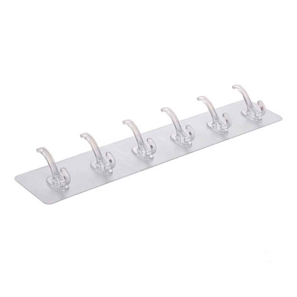 Keepwarm 5 móc trong suốt tự dính chắc móc/gắn tường đơn giản phòng tắm nhà bếp giá lưu trữ/văn phòng nhà cửa đa chức năng kệ treo tường