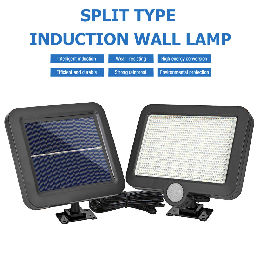 120LED Solar Split Lamp COB Waterproof Motion Sensor Outdoor Night Lighting