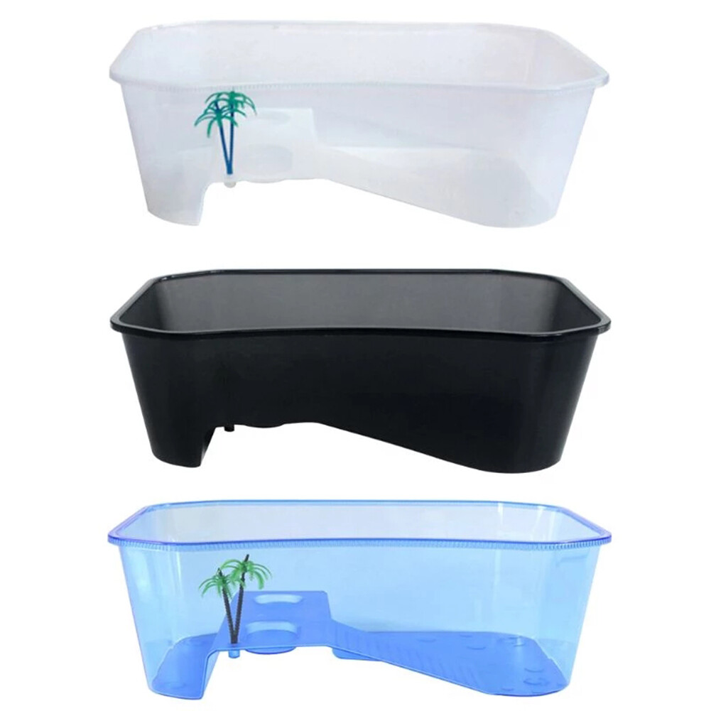 Mini Premium Turtle Tank With Basking Ramp Platform Multi-area Design Tortoise Habitat Aquarium Tools