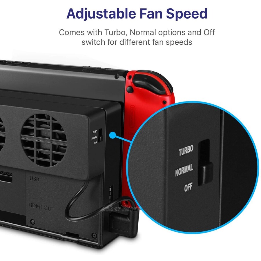 Nintendo Switch Dock Mount Console Cooler Temperature Control Cooling Fan 3 Fans for NS Switch Accessories