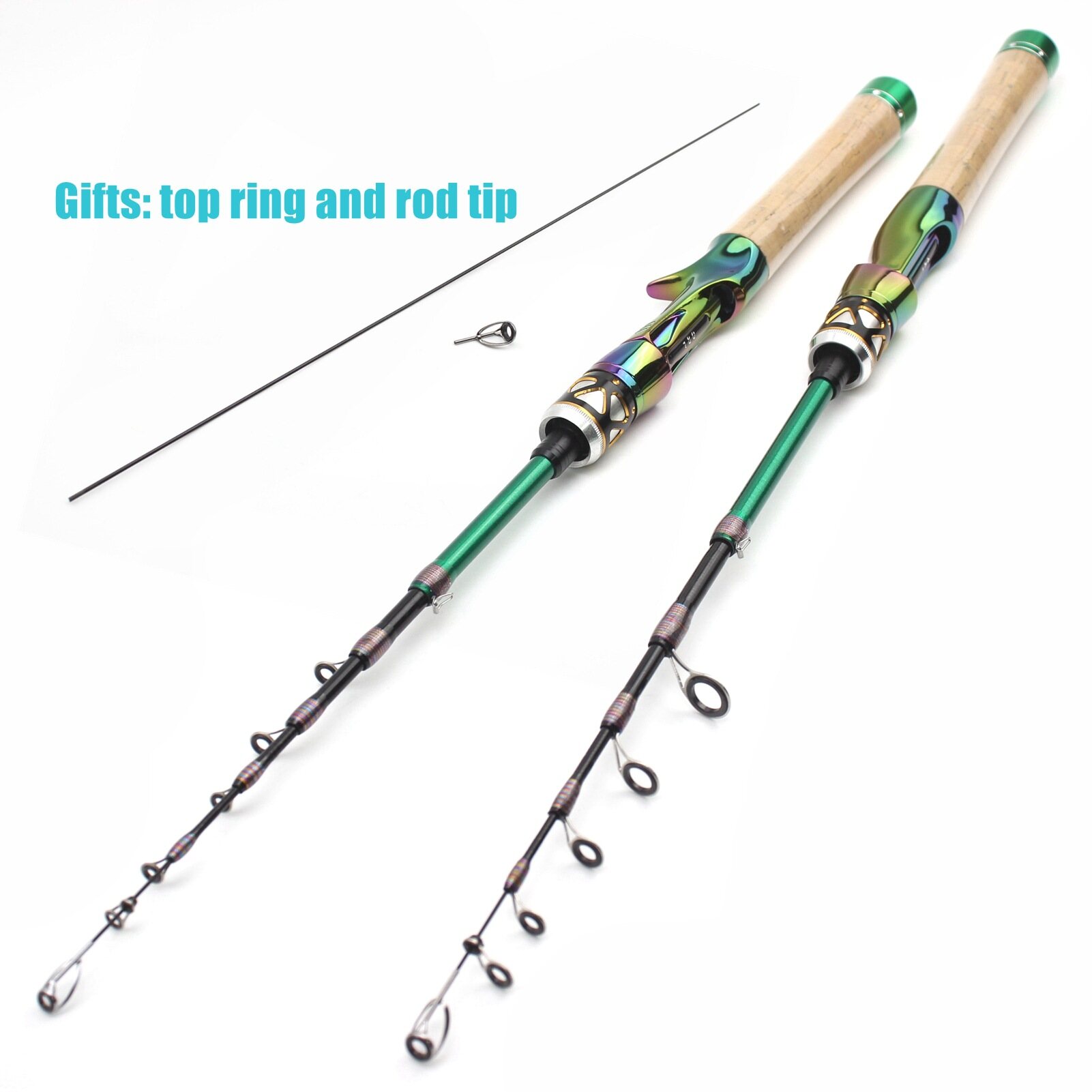 Cross-border generation ultra-short carbon shrink ul snakehead rod portable lure rod electroplating telescopic luya stream rod