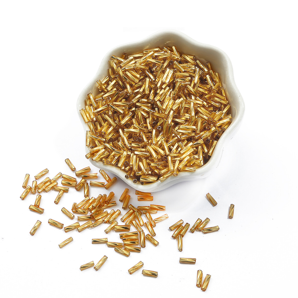 300Pcs 2x6mm Charm Czech Glass Seed Beads Spiral Tube Beads For DIY Bracelet Necklace Jewelry Making Accessories