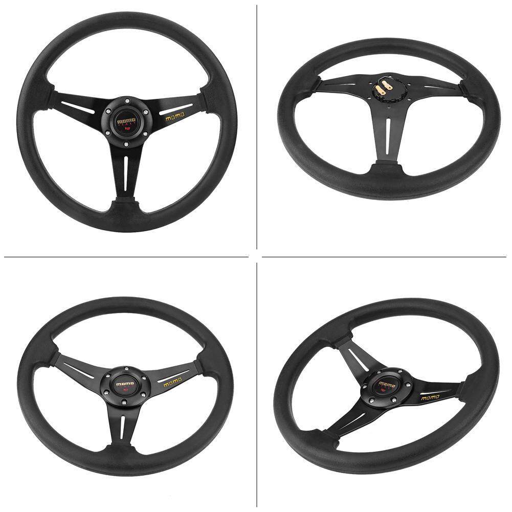 350mm 14inch Universal Aluminum Frame PU Leather 6-Bolt Car Racing Steering Wheel W//Horn Racing Steering Wheel Blue
