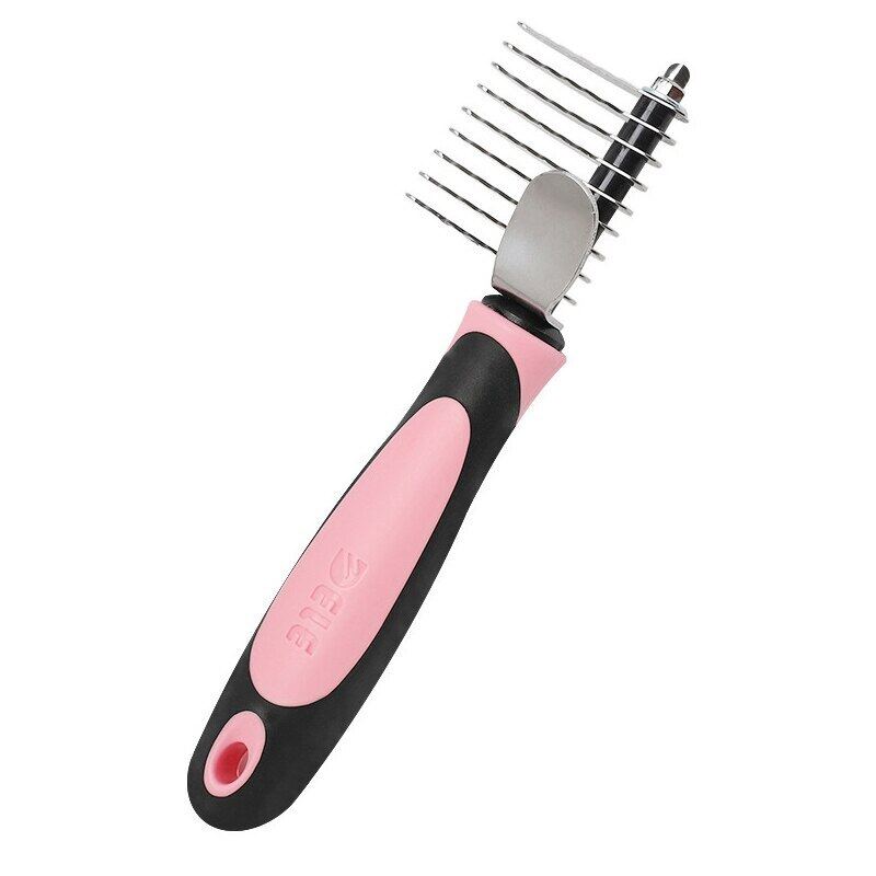 Tangles Và Matted Tông Đơ Cắt Tóc Rake Loại Bỏ Dụng Cụ Chải Lông Detangler Bàn Chải Dụng Cụ Dọn Lông Rụng Cho Chó Mèo Cạnh An Toàn Cho Thú Cưng