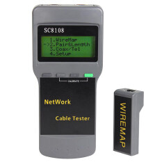 SC8108 Màn Hình LCD Kiểm Tra Cáp Mạng Đa Chức Năng Không Dây CAT5 RJ45 LAN Chiều Dài Điện Thoại Đo Cáp