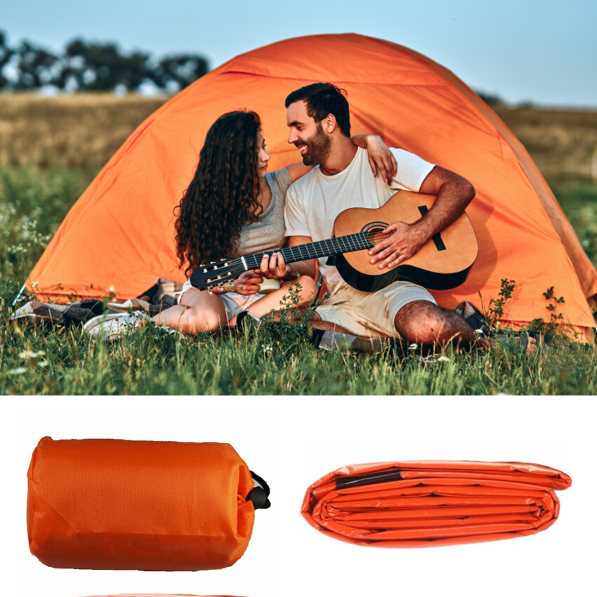 Sleeping Bag 2 Pack Lightweight Survival Sleeping Bags Thermal Bivy Sack Portable Emergency Blanket For Camping, Hiking, Outdoor, Activities