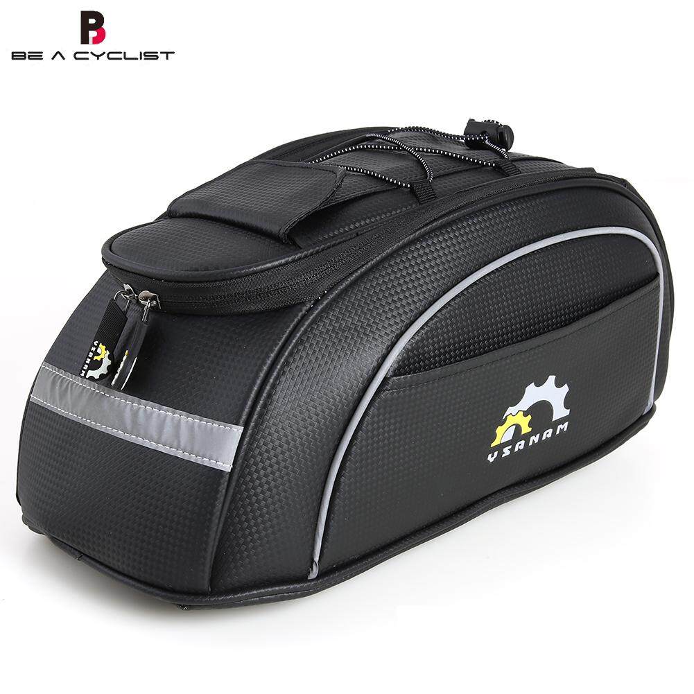 Carbon Fiber Large Waterproof MTB Bicycle Reflective Rear Rack Pannier