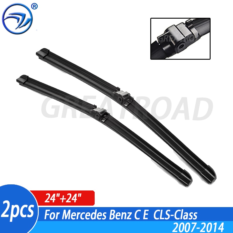 Wiper 4a & 4a front wiper blades for mercedes benz w204 w212 w218 windshield windscreen front window 24"+24"