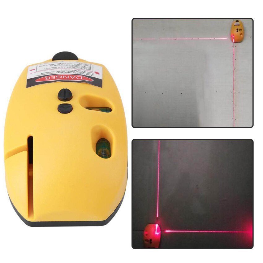 Mini Vertical Level Laser Level Laser Linear Level 90 Degree Mouse-Shaped Plastic Self-Leveling Measuring Tool