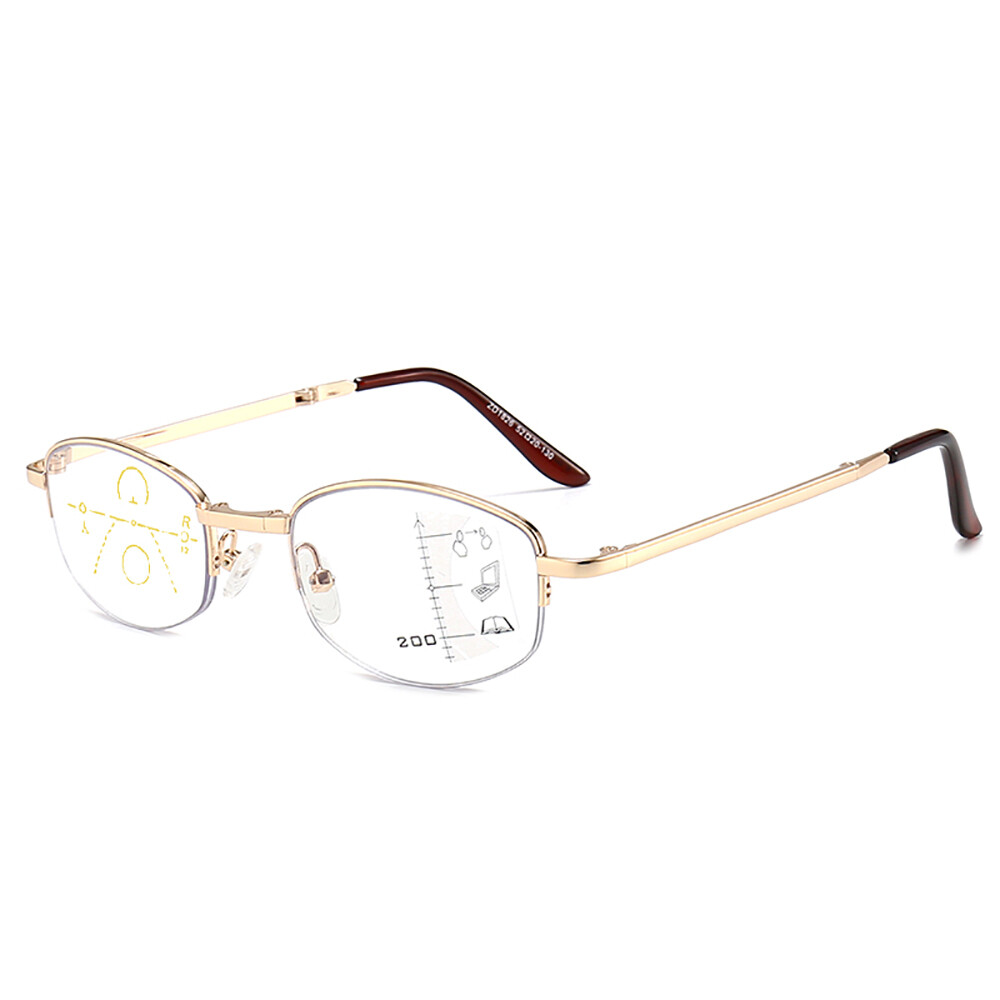 JN IMPRESSION New Progressive Multi-focus Anti-blue Reading Glasses for Men and Women Folding Portable Zoom Far and Near Dual-use Reading Glasses