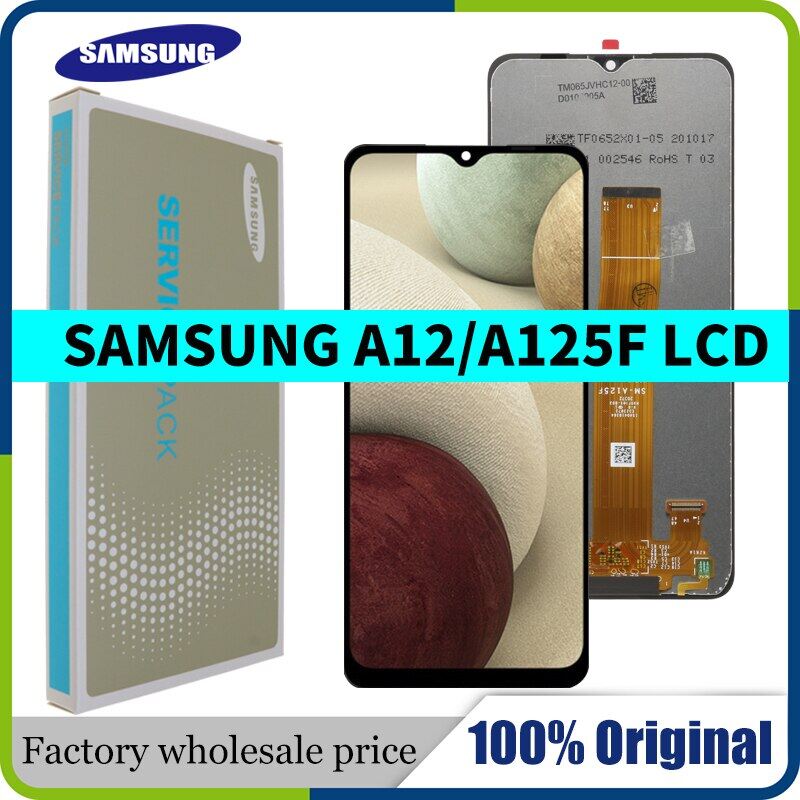 New Original Display For Galaxy A12 A125F A125F/DS display LCD touch screen digitizer Assembly replacement Repair Parts
