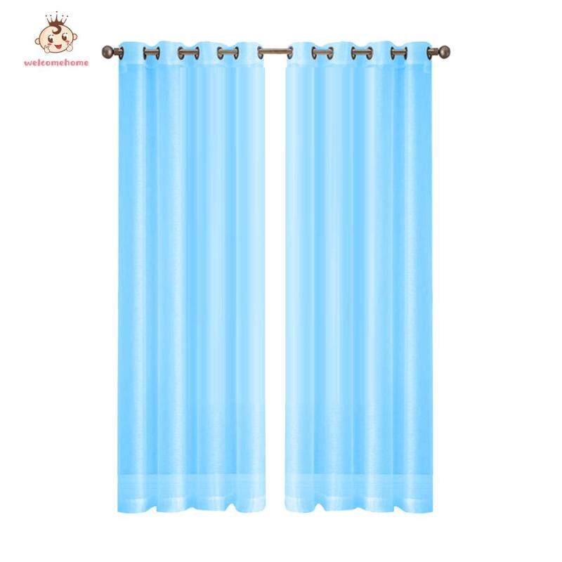 Welcomehome Rèm Màu Trơn Hiện Đại Rèm Vải Tuyn Mỏng Che Cửa Sổ Phòng Khách