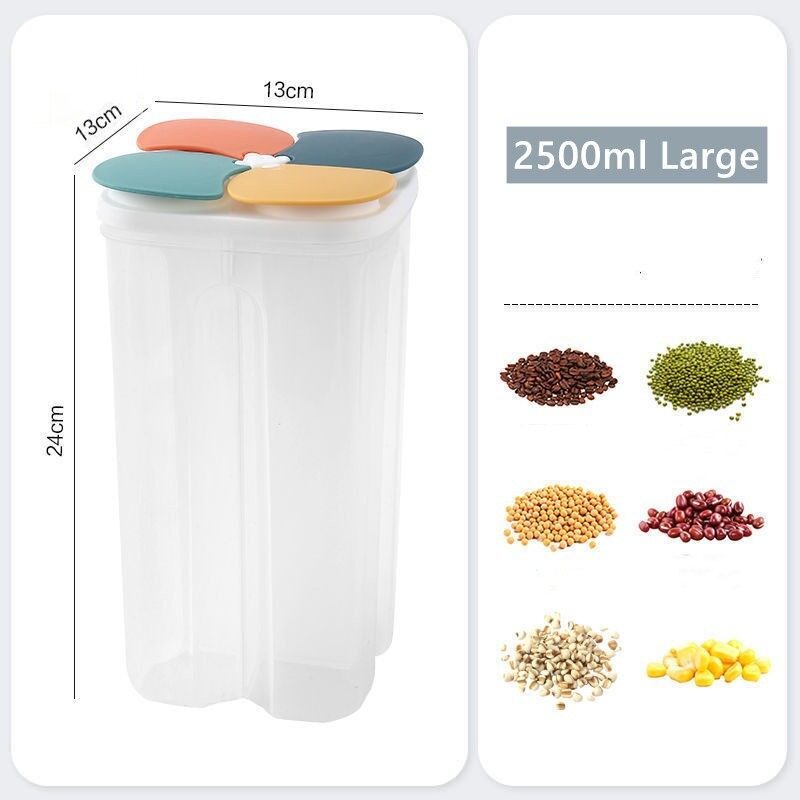 HOMEKING Bekas Rempah Ratus 4 in 1 Food Canisters 1.5L/2.5L Grain