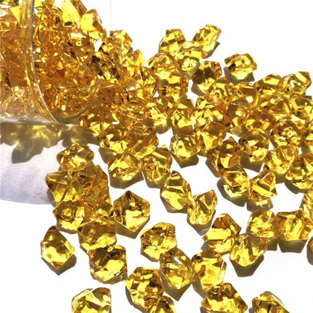 200Pcs Artificial Crystal Stones Acrylic Ice Rocks Table Scatter Vase Decor Stone Home Transparent Aquarium Decorations