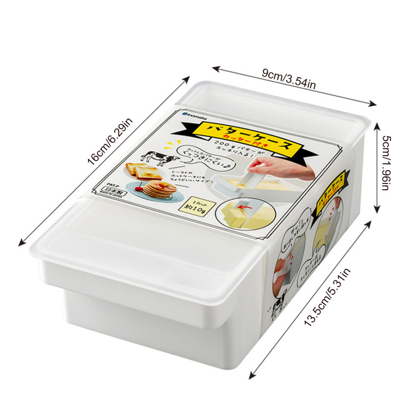 Butter Box Cutting Organizer with Lid Cheese Cheese Preserving Box Serving Tools, Kitchen Box, Cheese Cutter, Crisper Box