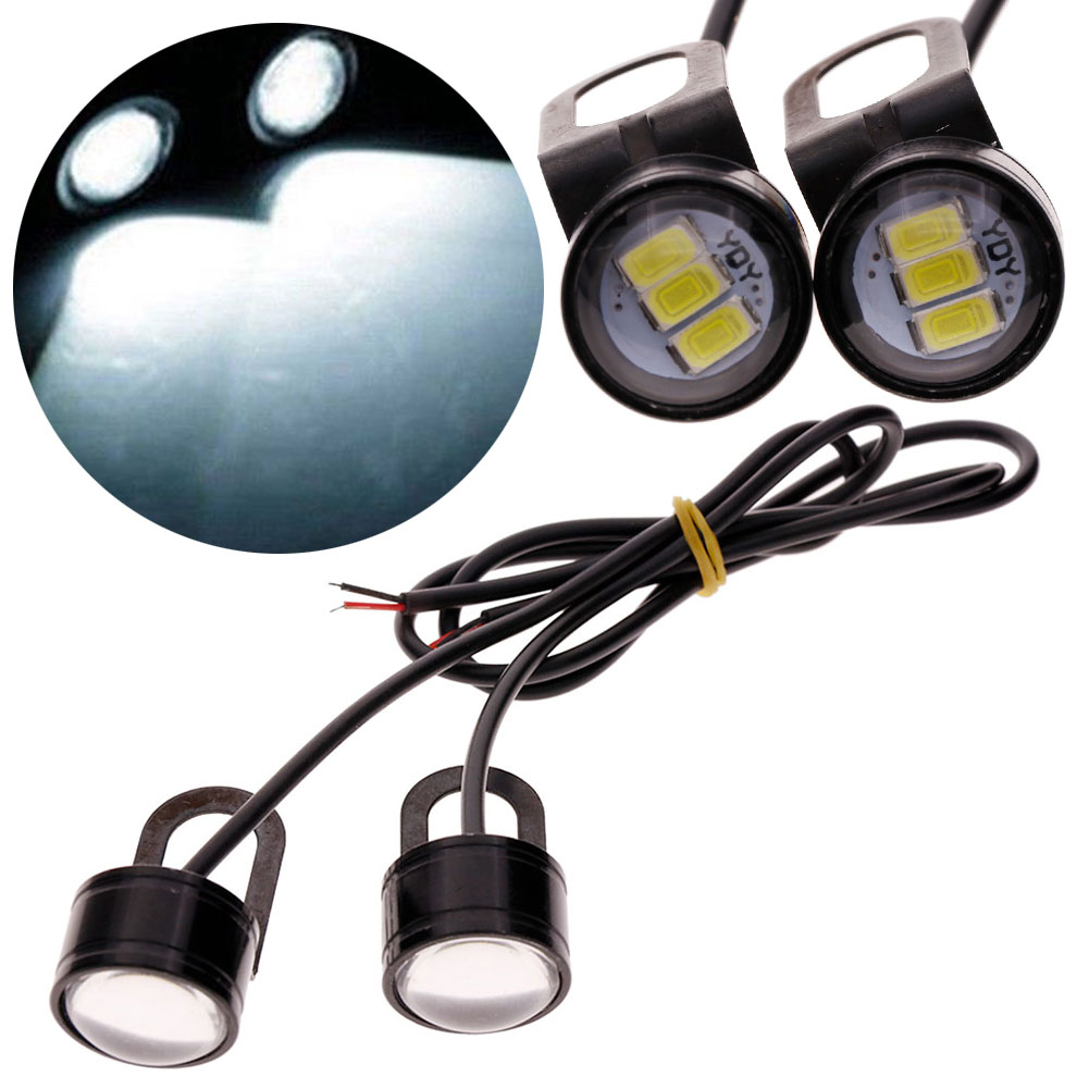 2 chiếc Đèn Sương Mù LED Trắng Xe Máy Tay Cầm Đèn Trợ Sáng Đèn Pha Đèn Lái