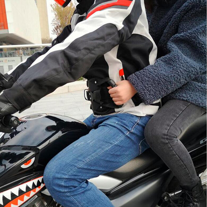 Motorcycle Scooters Safety Belt Back Seat Passenger Grip Grab Handle Non-Slip Strap Universal Motorcycle Kids Seat Strap