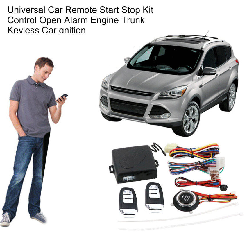 Universal Car Remote Start Stop Kit Control Open Alarm Engine Trunk Keyless Car Gnition