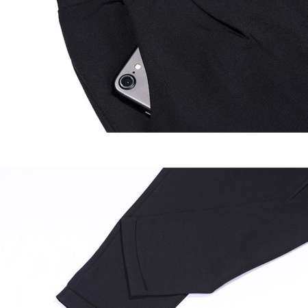 Fancytoy กางเกงขายาวของผู้หญิงแฟชั่นลำลองของแข็งเอวขนาดกลางกางเกงยาวกางเกงทำงาน