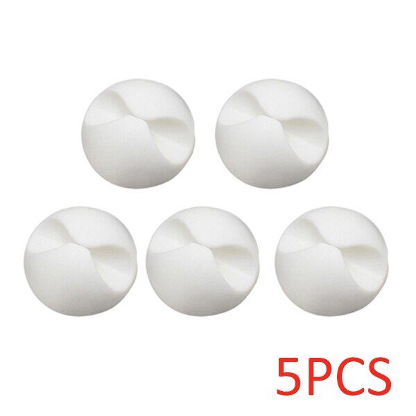 20pcs Cable Hub Clips Manager Round Fixing Wire Holder Clamp Car Dashboard Office Desk Organizer Self-Adhesive Fixed Clasp