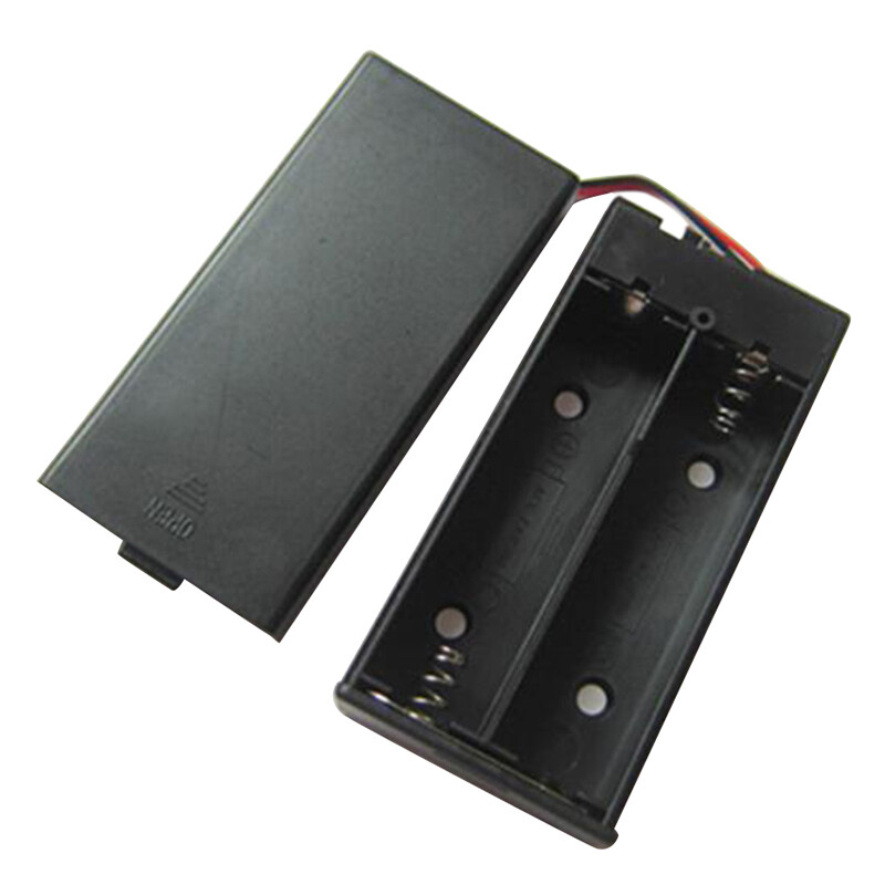 1pcs battery 3.7v 2 x 18650 holder storage case box with on/off switch with cover cable